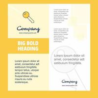 Key Company Brochure Title Page Design Company profile annual report presentations leaflet Vector Background