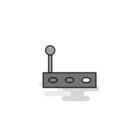 Gear box Web Icon Flat Line Filled Gray Icon Vector