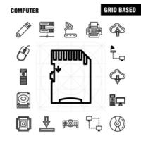 iconos de línea de aplicaciones móviles configurados para infografías kit de uxui móvil y diseño de impresión incluyen micrófono micrófono grabación medios compartir conectividad botón usuario eps 10 vector