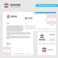 Nuclear Business Letterhead Envelope and visiting Card Design vector template