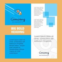 Eye locked Company Brochure Title Page Design Company profile annual report presentations leaflet Vector Background