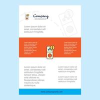 Template layout for Internet error comany profile annual report presentations leaflet Brochure Vector Background