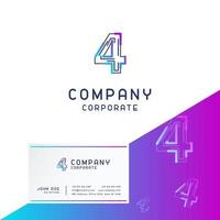 4 company logo design vector