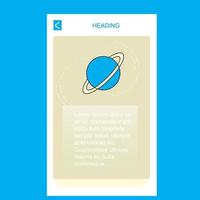 Planet mobile vertical banner design design Vector