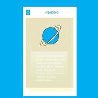 Planet mobile vertical banner design design Vector