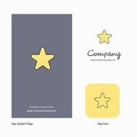 Star Company Logo App Icon and Splash Page Design Creative Business App Design Elements vector