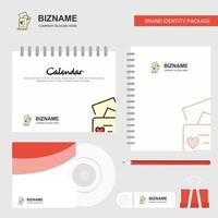 Documents Logo Calendar Template CD Cover Diary and USB Brand Stationary Package Design Vector Template