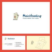 Documents Logo design with Tagline Front and Back Busienss Card Template Vector Creative Design