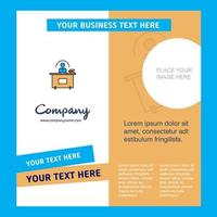 Office desk Company Brochure Template Vector Busienss Template