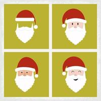 Santa clause icon set vector