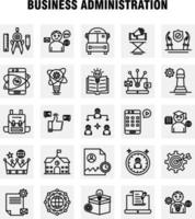 Business Administration Line Icons Set For Infographics Mobile UXUI Kit And Print Design Include School Bag Bag School Education Document Setting File Eps 10 Vector