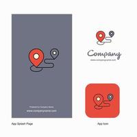Map route Company Logo App Icon and Splash Page Design Creative Business App Design Elements vector