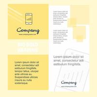 Smartphone Company Brochure Title Page Design Company profile annual report presentations leaflet Vector Background