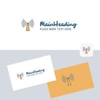 Wifi vector logotype with business card template Elegant corporate identity Vector