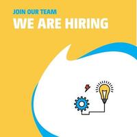 Join Our Team Busienss Company Energy power We Are Hiring Poster Callout Design Vector background