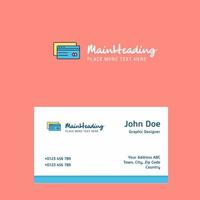 Credit card logo Design with business card template Elegant corporate identity Vector