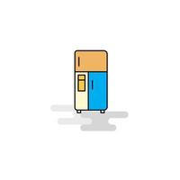 Flat Fridge Icon Vector