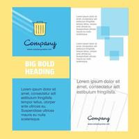 Trash Company Brochure Title Page Design Company profile annual report presentations leaflet Vector Background