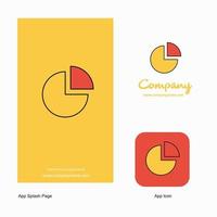 Pie chart Company Logo App Icon and Splash Page Design Creative Business App Design Elements vector