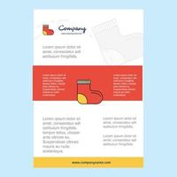diseño de plantilla para calcetines empresa perfil informe anual presentaciones folleto folleto vector fondo