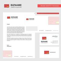 Credit card Business Letterhead Envelope and visiting Card Design vector template