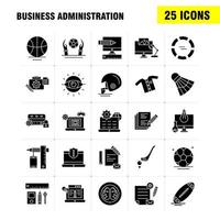 Business Administration Solid Glyph Icons Set For Infographics Mobile UXUI Kit And Print Design Include Letter Music Sound Volume Certificate Degree Certification Education Collection Mode vector