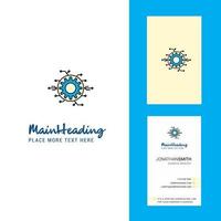 Setting gear Creative Logo and business card vertical Design Vector