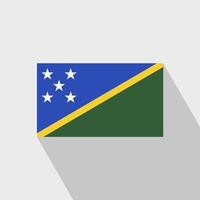 Solomon Islands flag Long Shadow design vector