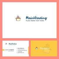 Cooking pot Logo design with Tagline Front and Back Busienss Card Template Vector Creative Design