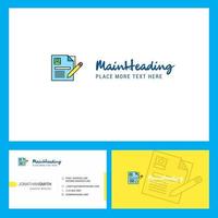 CV Logo design with Tagline Front and Back Busienss Card Template Vector Creative Design