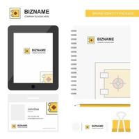 Locker Business Logo Tab App Diary PVC Employee Card and USB Brand Stationary Package Design Vector Template