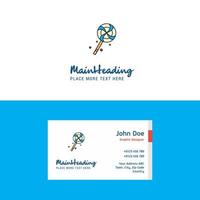 Flat Lollypop Logo and Visiting Card Template Busienss Concept Logo Design vector