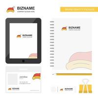 Santa clause cap Business Logo Tab App Diary PVC Employee Card and USB Brand Stationary Package Design Vector Template