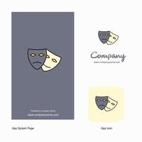 Masks Company Logo App Icon and Splash Page Design Creative Business App Design Elements vector