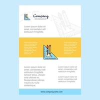 Template layout for Geometry scale comany profile annual report presentations leaflet Brochure Vector Background