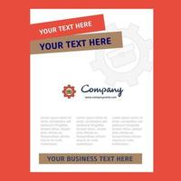 Breifcase setting Title Page Design for Company profile annual report presentations leaflet Brochure Vector Background