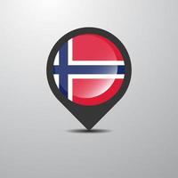 alfiler de mapa de noruega vector