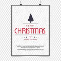 Merry Christmas greetings design with white background vector