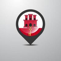 Gibraltar Map Pin vector