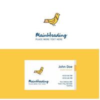 logotipo de gorrión plano y plantilla de tarjeta de visita diseño de logotipo de concepto de negocio vector