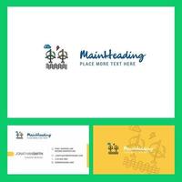 Air turbine Logo design with Tagline Front and Back Busienss Card Template Vector Creative Design