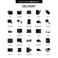 Delivery Glyph Vector Icon set