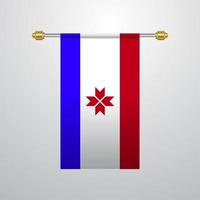 Mordovia hanging Flag vector