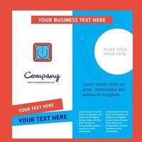 Power button Company Brochure Template Vector Busienss Template