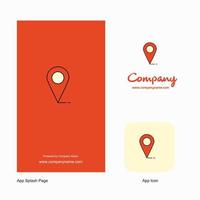 Location Company Logo App Icon and Splash Page Design Creative Business App Design Elements vector