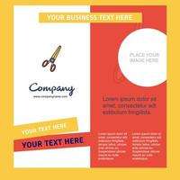 Scissor Company Brochure Template Vector Busienss Template