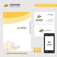 Moon and bats Business Logo File Cover Visiting Card and Mobile App Design Vector Illustration