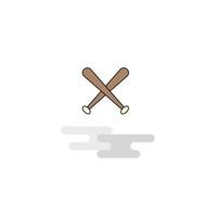 Flat Baseball bat Icon Vector