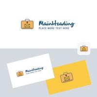 Message briefcase vector logotype with business card template Elegant corporate identity Vector