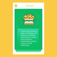 Burger mobile vertical banner design design Vector